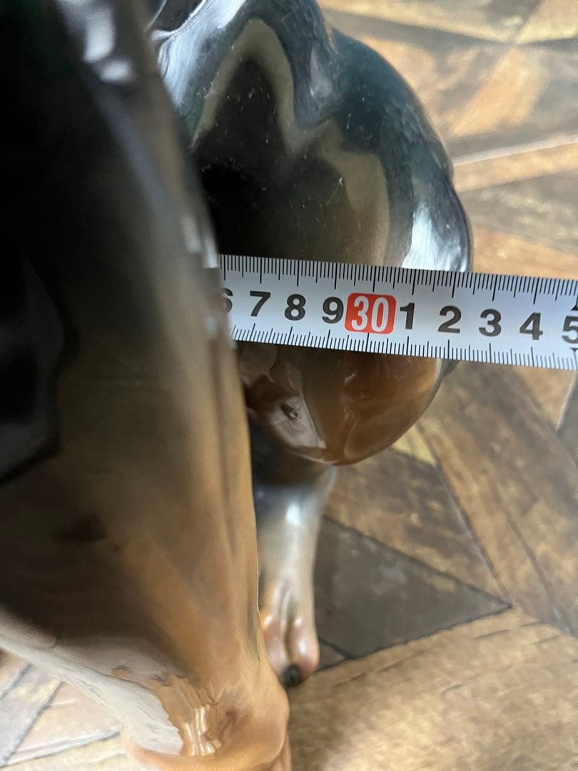 ドーベルマン 置物 インテリア 犬 陶器