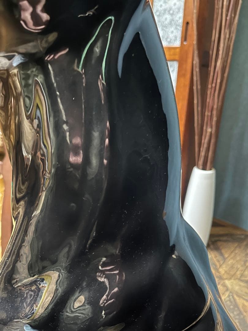 ドーベルマン 置物 インテリア 犬 陶器