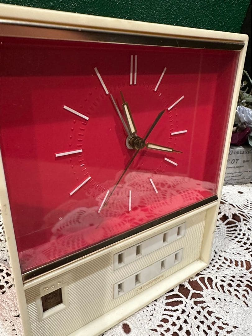 ナショナル 置時計 昭和レトロ 当時物 インテリア レトロポップ スペースエイジ