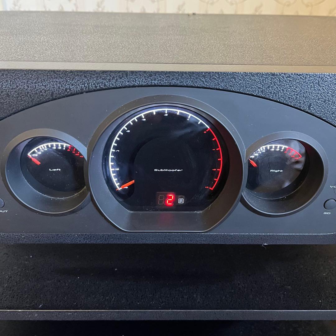 【中古品】ドウシシャ サンスイ 2.1chスピーカーシステム テレビ台 動作品