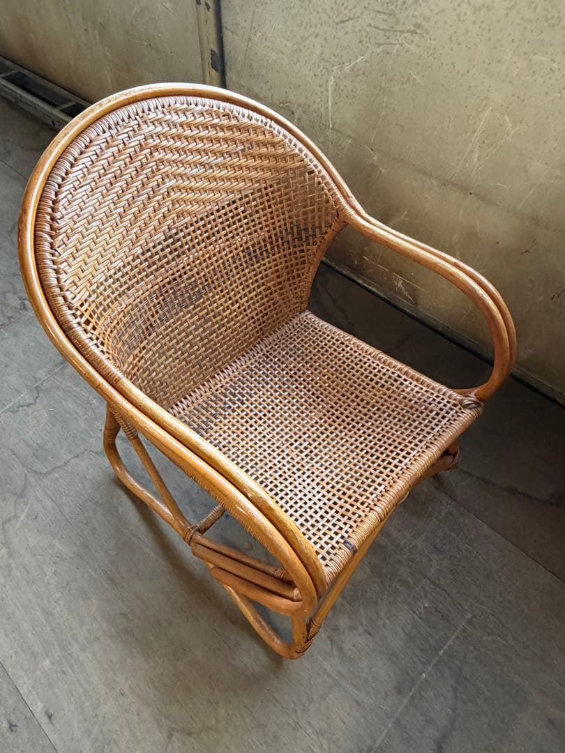 ビンテージモダンラタンアームチェア(R-2)