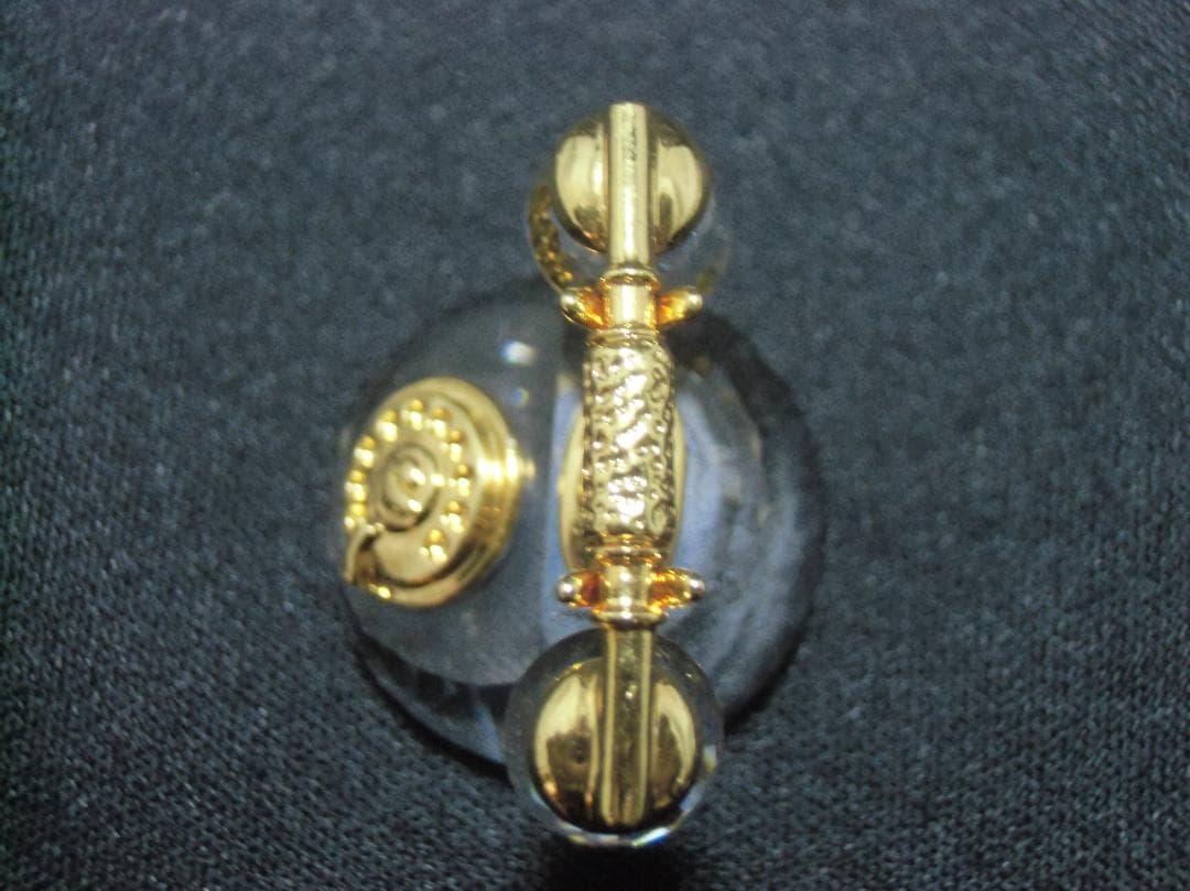 SWAROVSKI カットクリスタル 電話型置物　A039