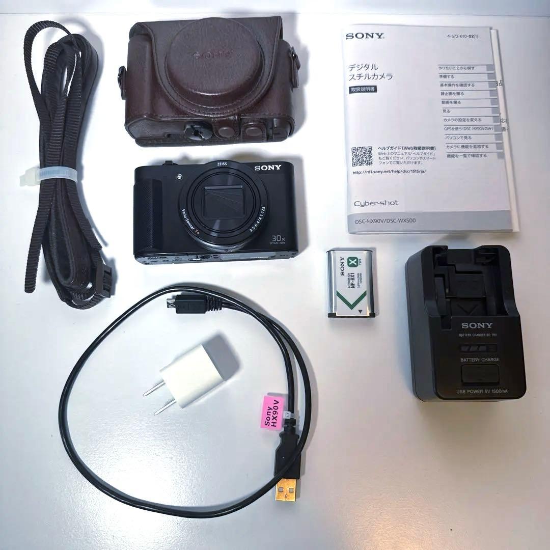 ■ソニー■サイバーショット■DSC-HX90V■充電器■革製ジャケットケース