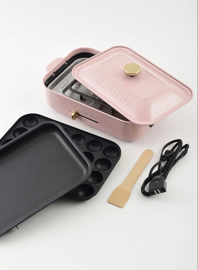 【美品】BRUNO ブルーノ コンパクトホットプレート 本体BOE021-PPK