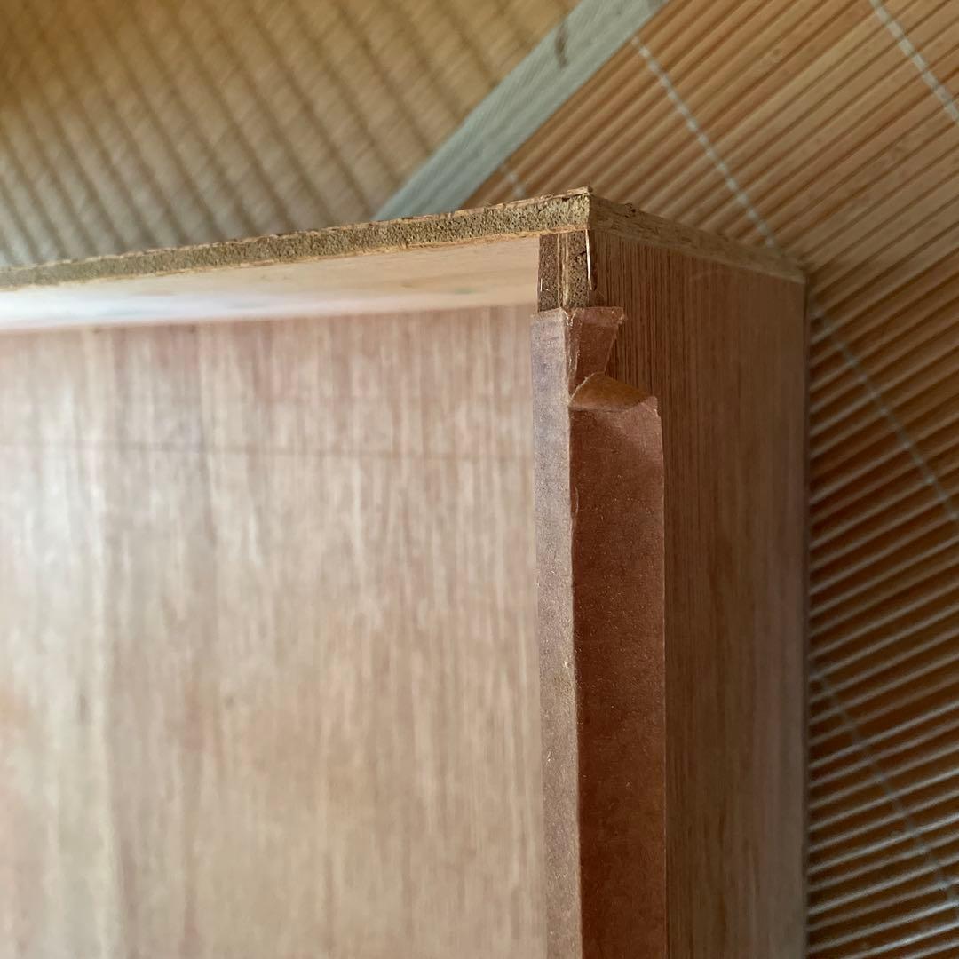 昭和レトロ　木製花柄チェスト 4段緑色　和箪笥