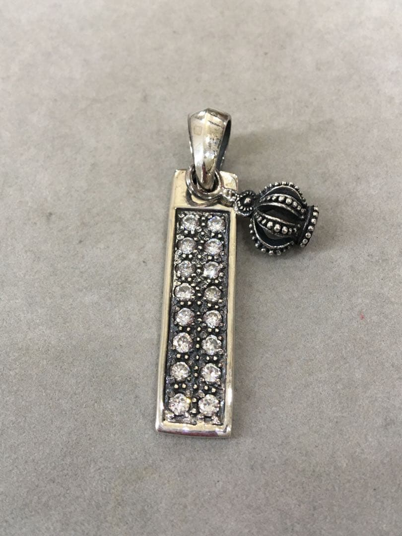 [新品] silver925 クラウン&ジルコニア　王冠　ペンダントトップ