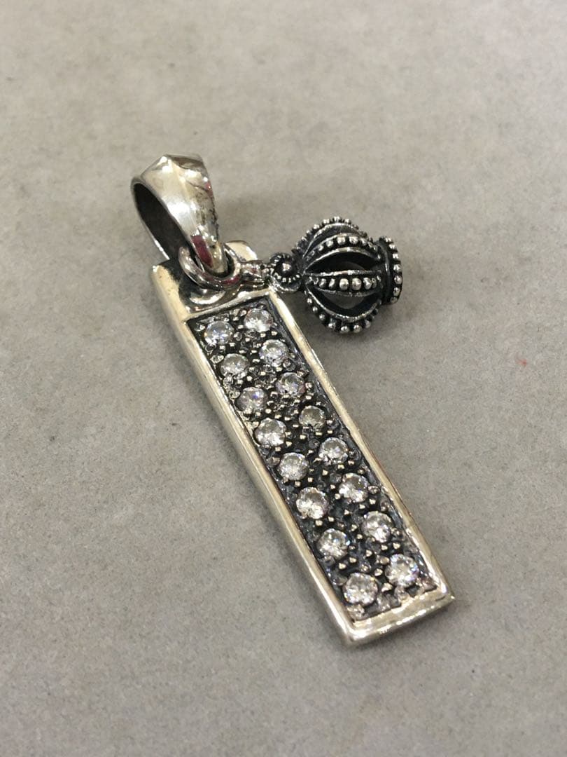 [新品] silver925 クラウン&ジルコニア　王冠　ペンダントトップ