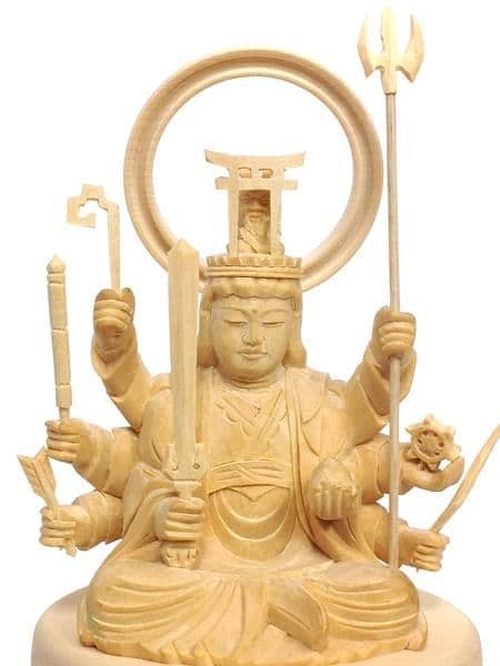 未使用品　弁財天　仏像　桧