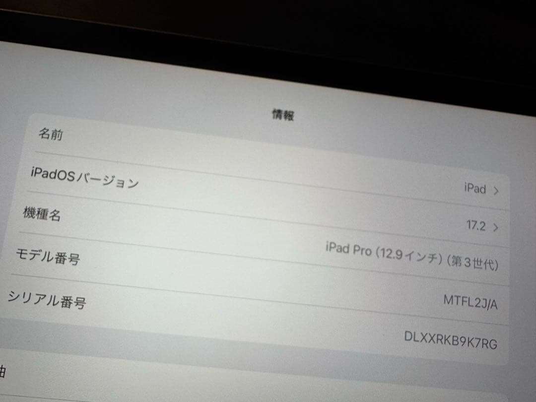 iPad Pro 12.9インチ (第3世代) 本体