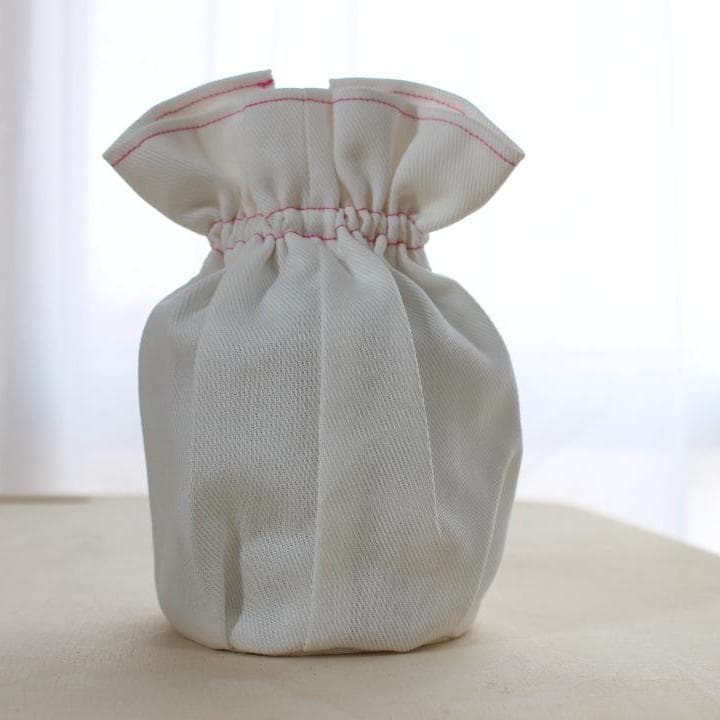 骨壷セット 5寸 白並 骨壷 覆い袋 ピンク ZIP（ジップ）
