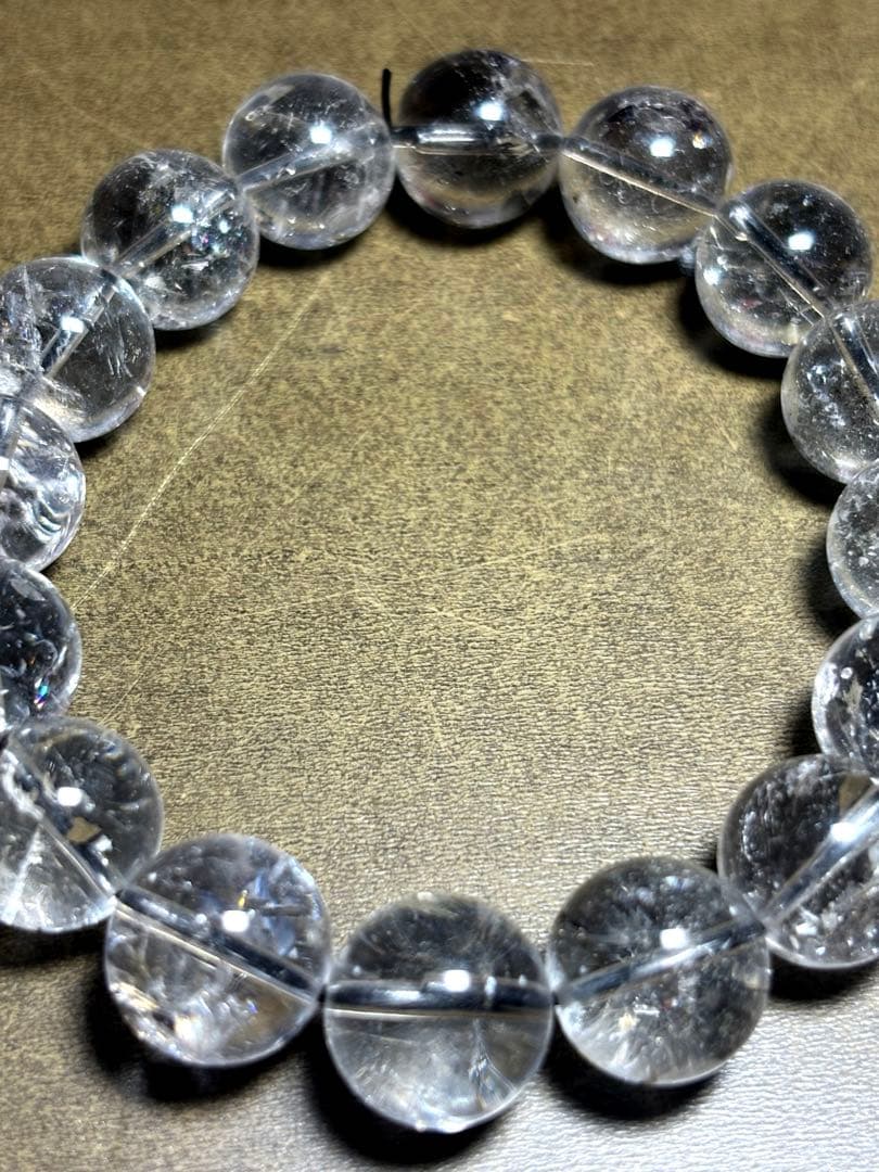 【新入荷】　ハーキマーダイヤモンドブレス約13.7㎜（新品）透明感抜群！高品質