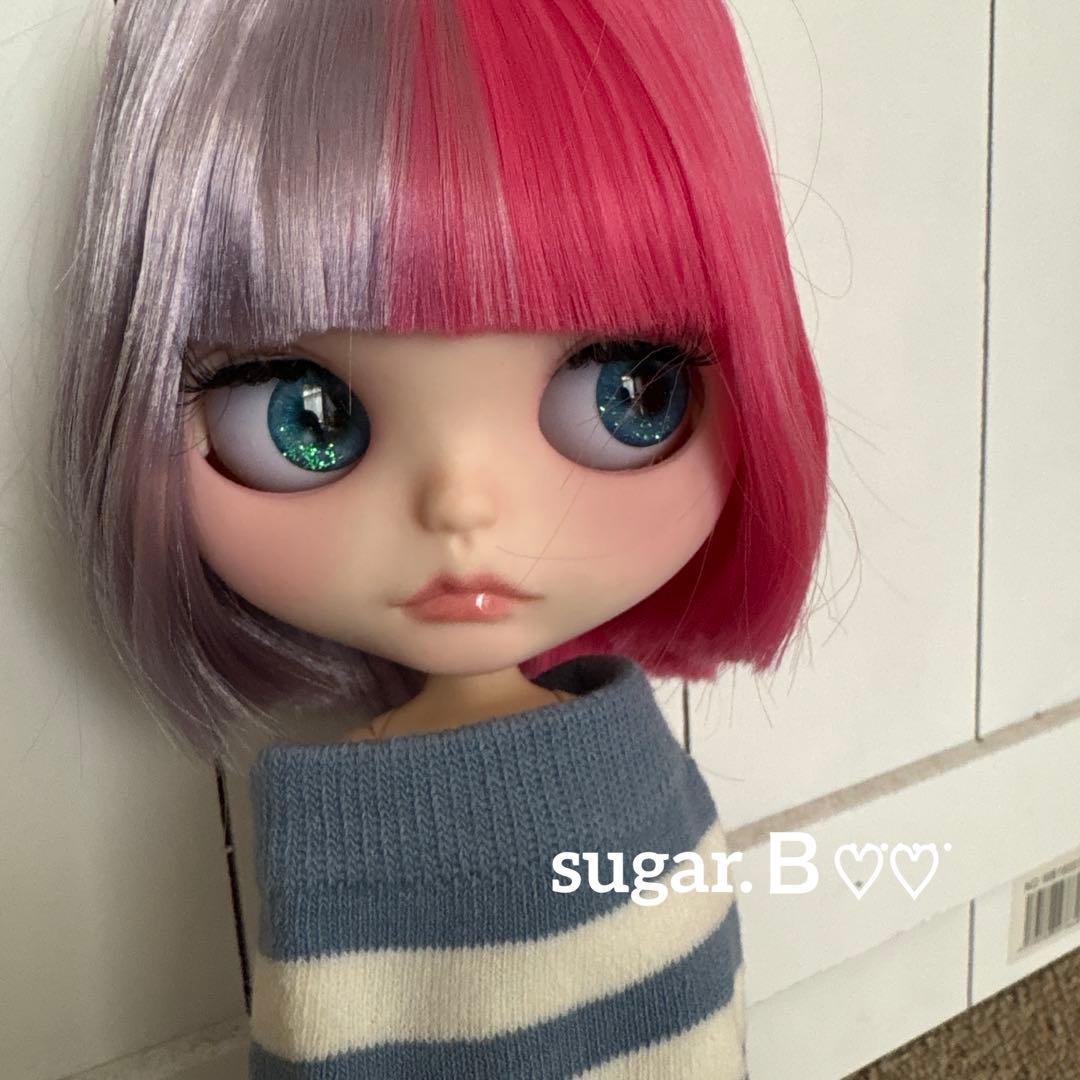 アイシードールカスタム❤︎ピンク×薄パープル❤︎ボブ