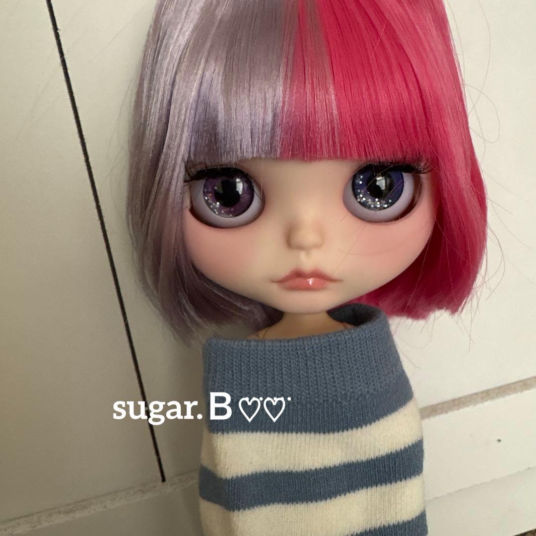 アイシードールカスタム❤︎ピンク×薄パープル❤︎ボブ