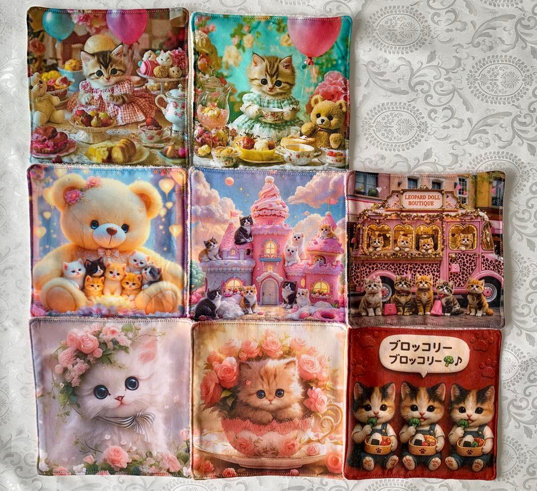 チロスケ　猫ちゃん　ハンドタオル