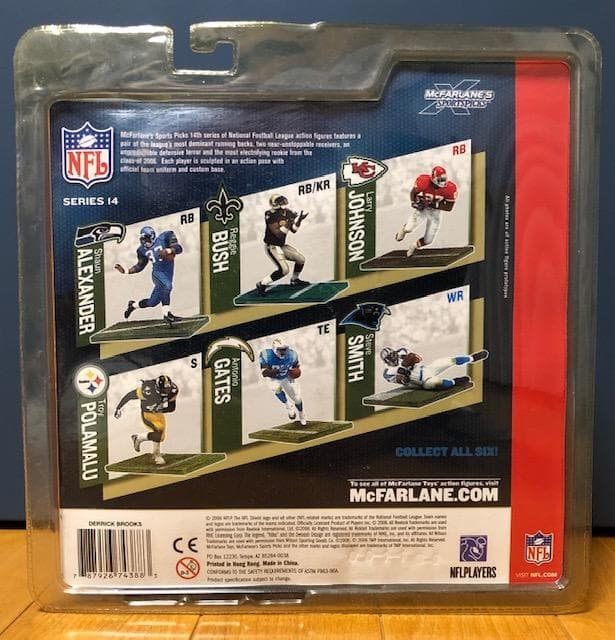 NFL マクファーレン フィギュア　デリック・ブルックス　チェイス バリアント