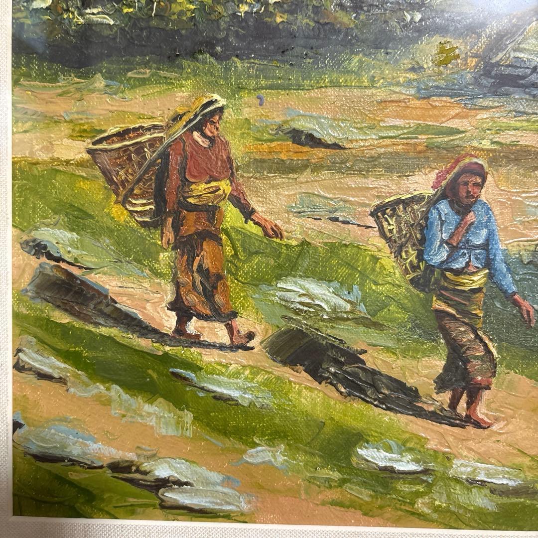 THAPA 油絵　ヒマラヤ山脈