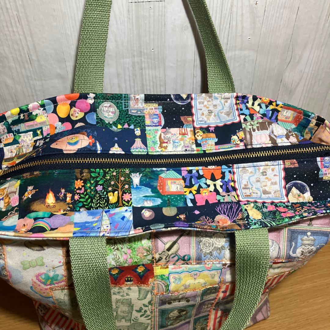 パッチワーク　ユキエモン　トートバッグ　ミニポーチ　ミニ巾着　ショルダー紐