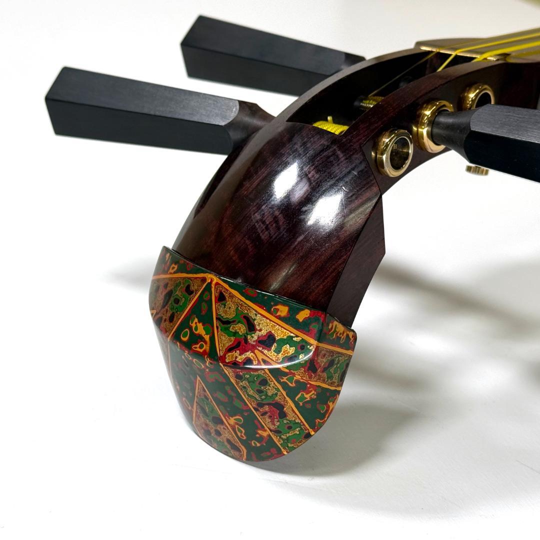 【高級仕様】金ホゾ（金ボソ）綾杉胴 津軽三味線 太棹｜整備済 津38