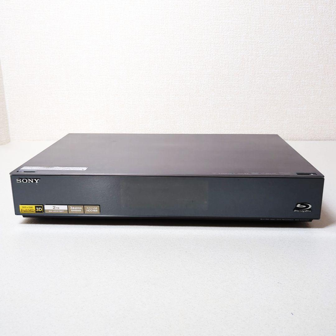 【希少】SONY ブルーレイレコーダー BDZ-AX2700T 2TB