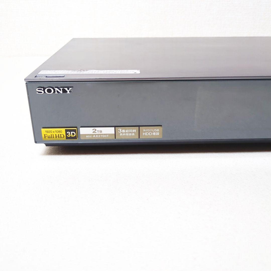 【希少】SONY ブルーレイレコーダー BDZ-AX2700T 2TB