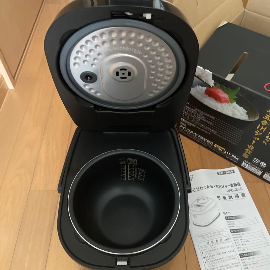 情熱価格×IRIS 米屋がこだわった5.5合大火力IH炊飯器 ブラック 1.0L