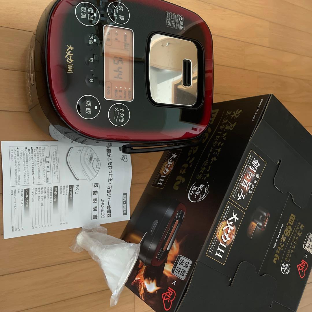 情熱価格×IRIS 米屋がこだわった5.5合大火力IH炊飯器 ブラック 1.0L