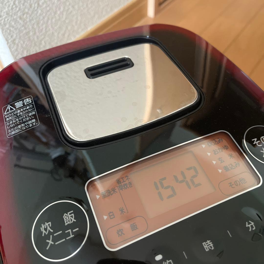 情熱価格×IRIS 米屋がこだわった5.5合大火力IH炊飯器 ブラック 1.0L