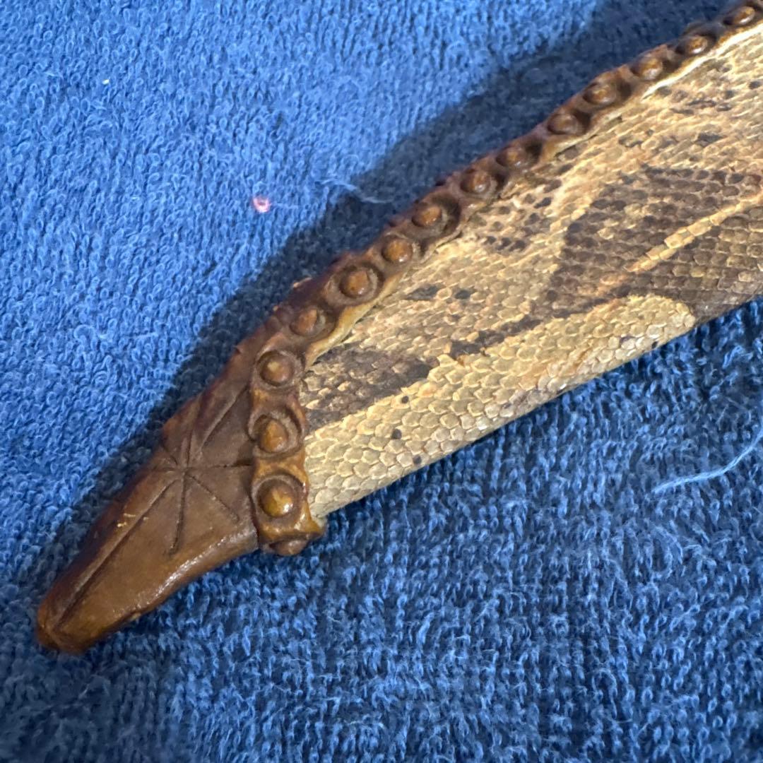 ⬛︎蛇革⬛︎TRAMONTINA⬛︎アンティークナイフ⬛︎ヘビ皮ニシキへび装飾骨董⬛︎