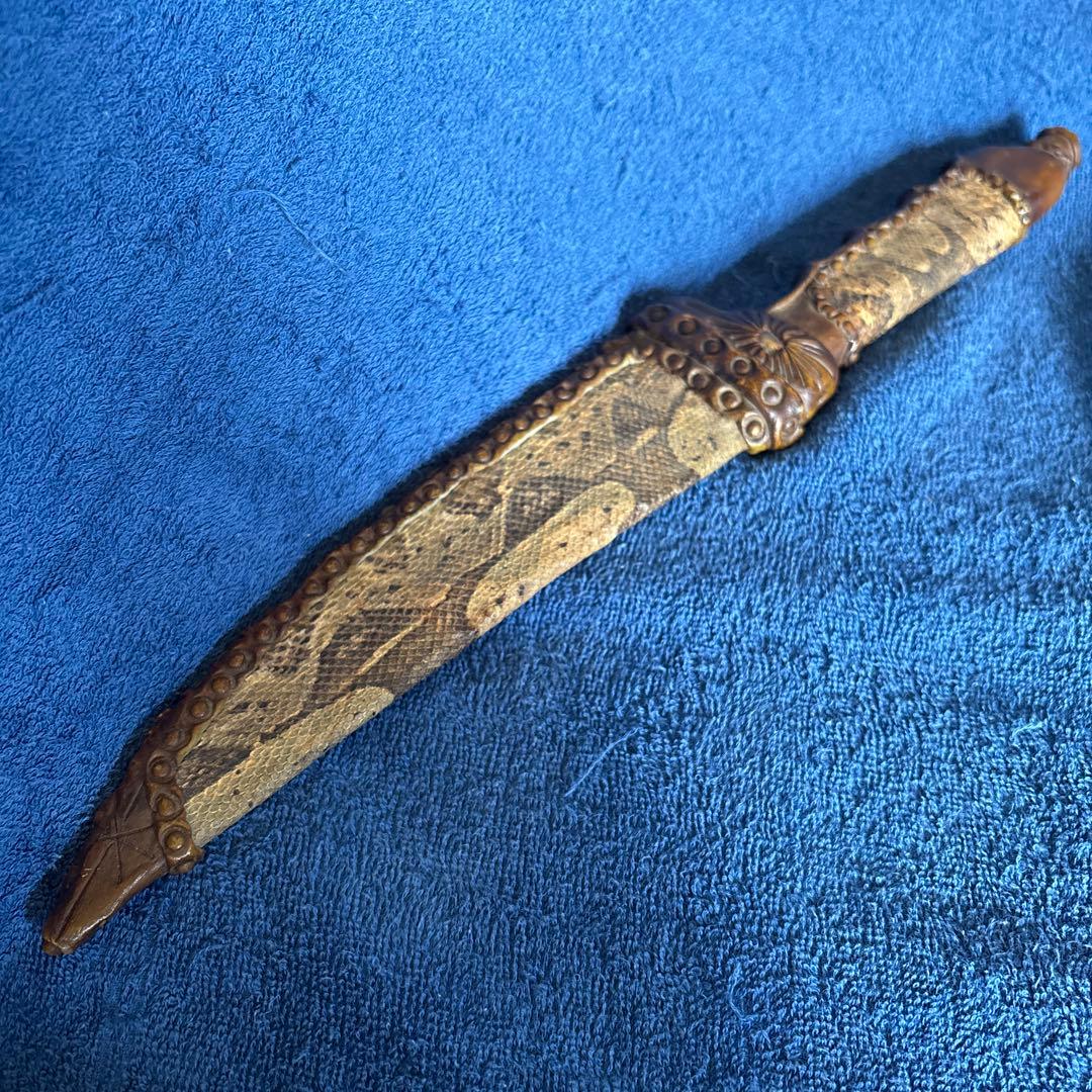 ⬛︎蛇革⬛︎TRAMONTINA⬛︎アンティークナイフ⬛︎ヘビ皮ニシキへび装飾骨董⬛︎