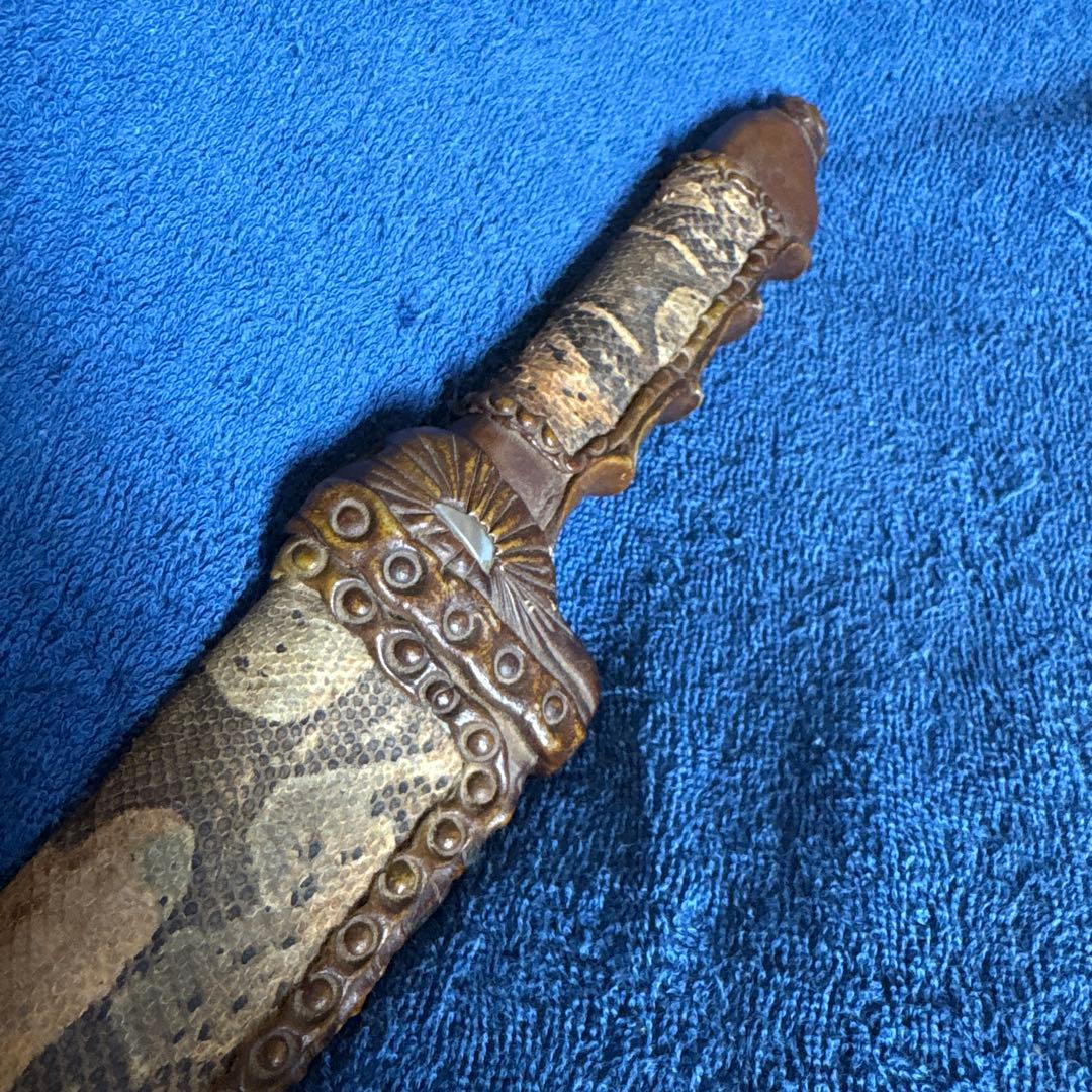 ⬛︎蛇革⬛︎TRAMONTINA⬛︎アンティークナイフ⬛︎ヘビ皮ニシキへび装飾骨董⬛︎