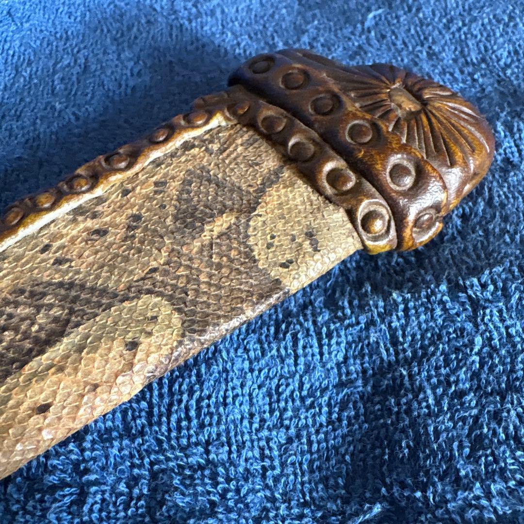 ⬛︎蛇革⬛︎TRAMONTINA⬛︎アンティークナイフ⬛︎ヘビ皮ニシキへび装飾骨董⬛︎