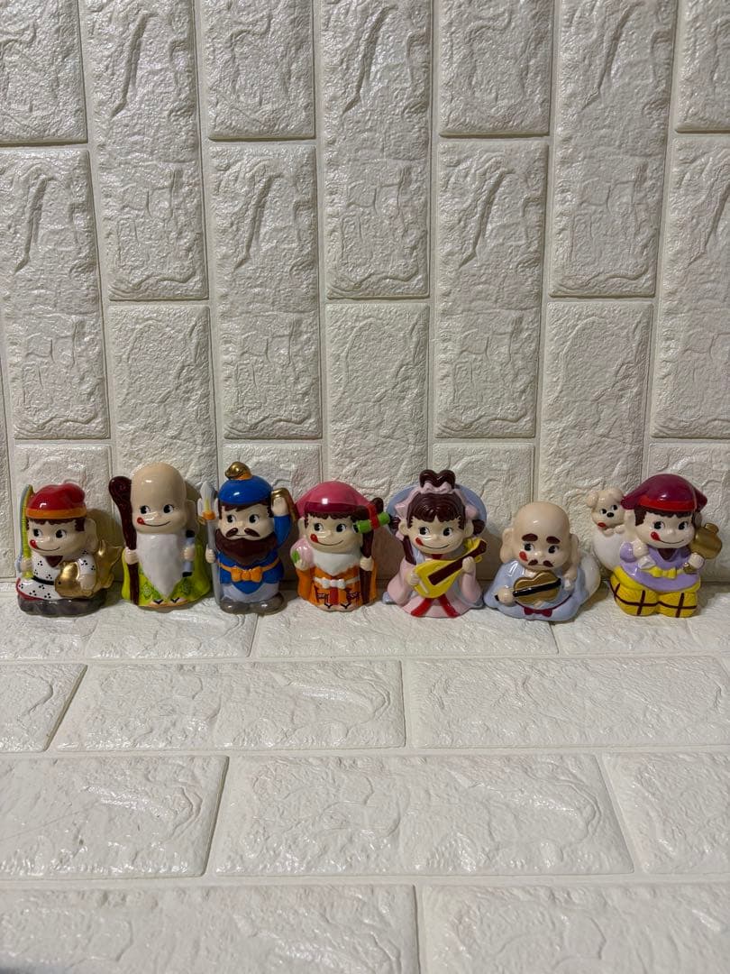 不二家 FUJIYA 【開運ペコポコ七福神】白雲陶器 置物 ペコ ポコちゃん