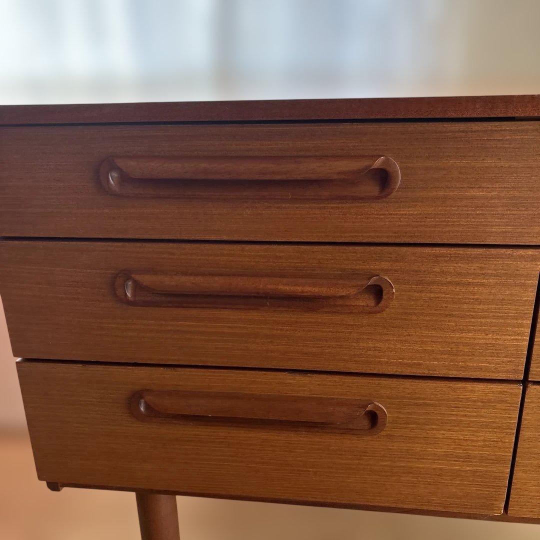 英国アンティークチーク6杯 （SCHREIBER）木製チェスト　キャビネット