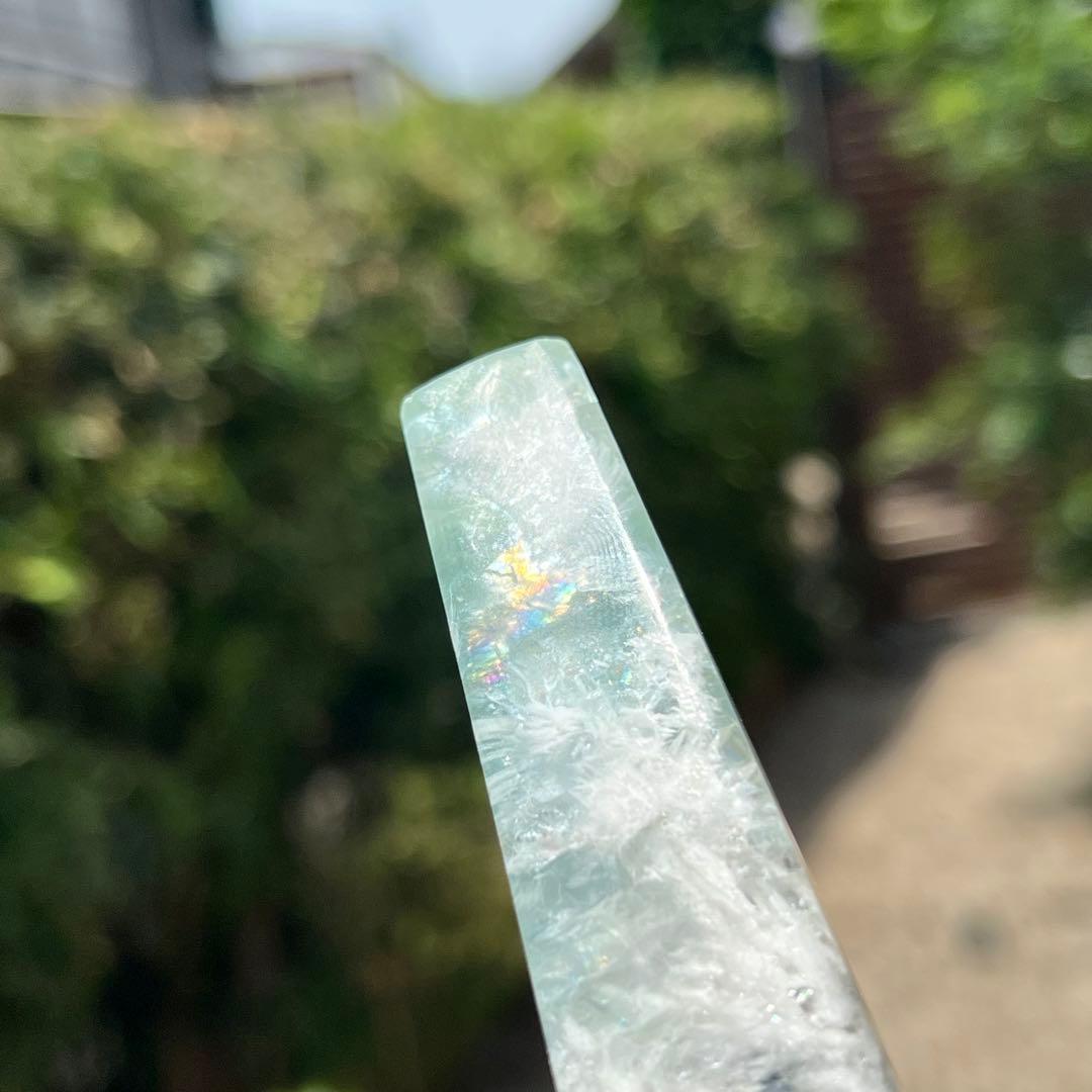 ✳️密集した神秘的な美麗フェザーと透明度✨エンジェルフェザー フローライト 天然石