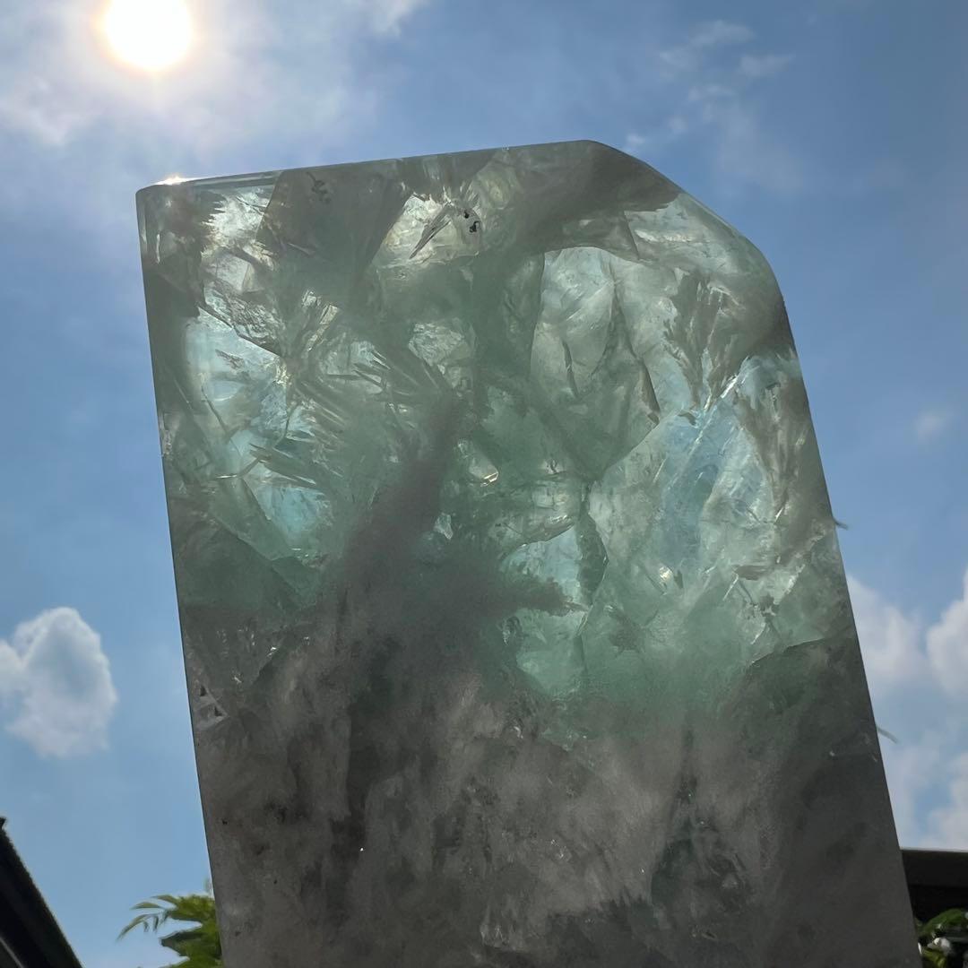 ✳️密集した神秘的な美麗フェザーと透明度✨エンジェルフェザー フローライト 天然石