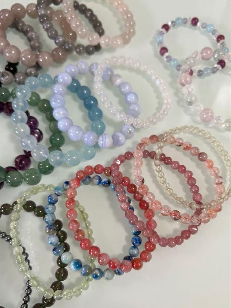 天然石ブレスレット20本セットパワーストーンまとめ売りリビアントルマリンラブラド