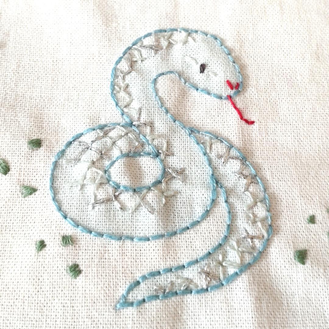 【完成品】ステッチクロス＜十二支の動物たち＞ 約60×47cm