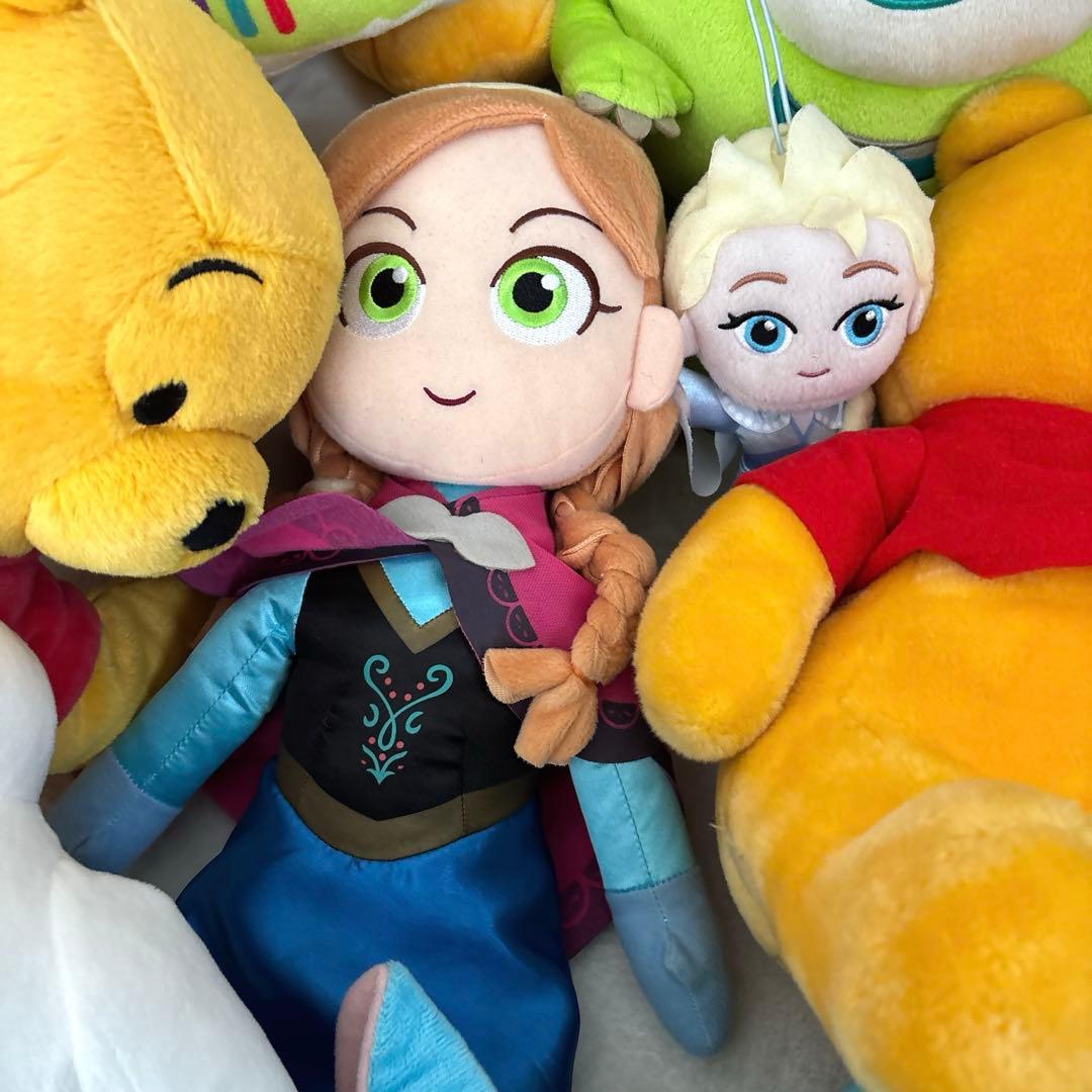 【Disney】キャラクター　プーさん　アナ雪　ミッキー　ぬいぐるみ30体まとめ