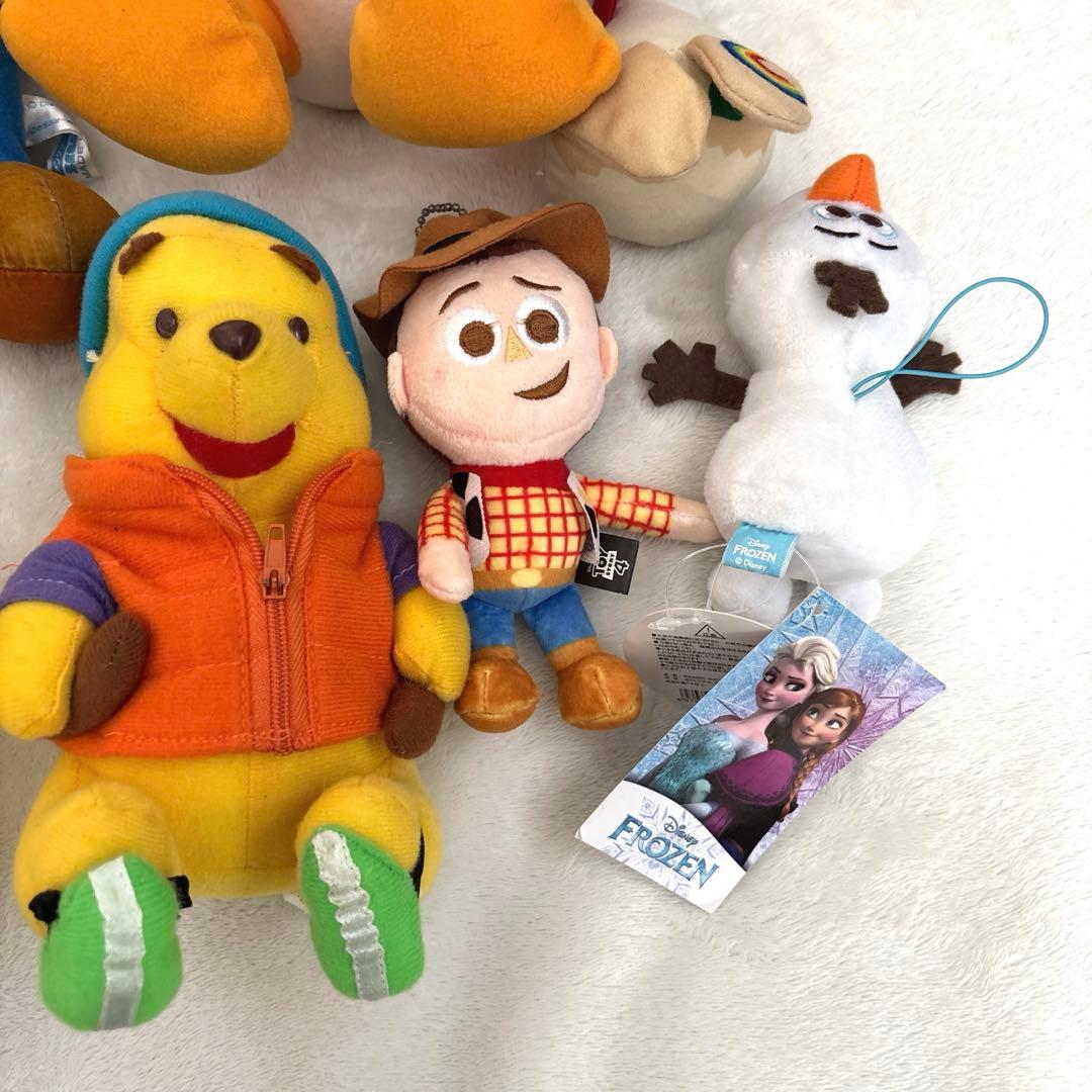 【Disney】キャラクター　プーさん　アナ雪　ミッキー　ぬいぐるみ30体まとめ