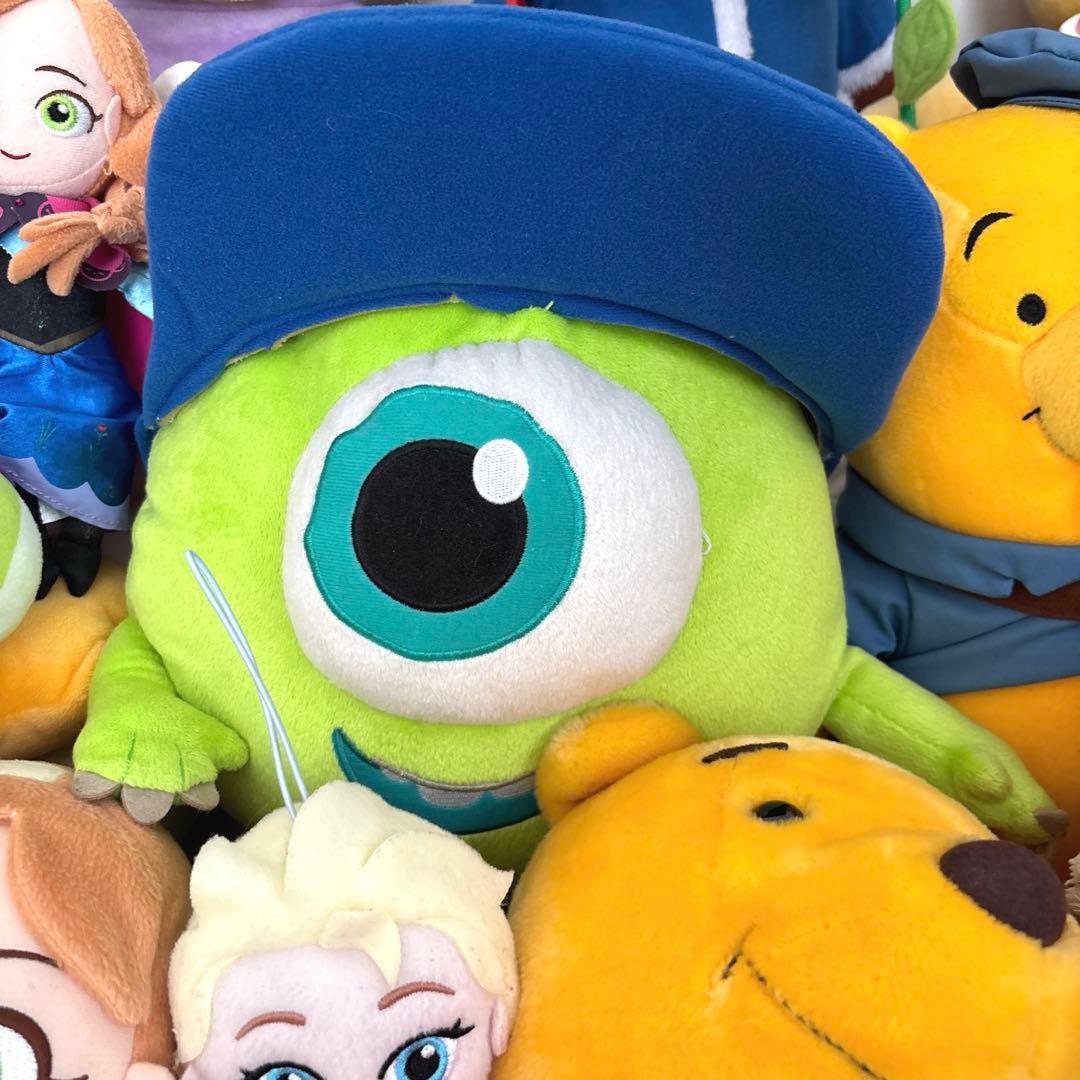 【Disney】キャラクター　プーさん　アナ雪　ミッキー　ぬいぐるみ30体まとめ