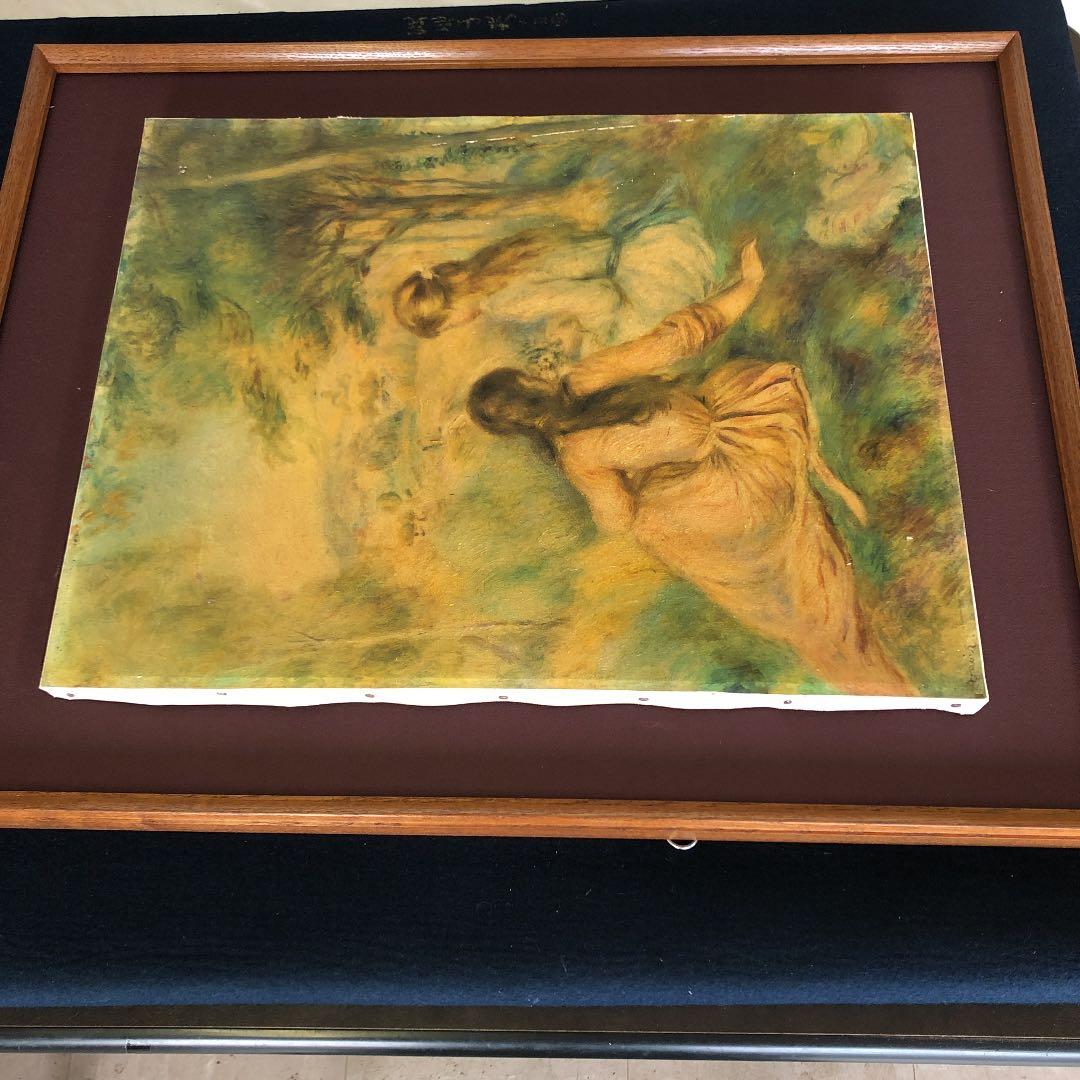 お部屋のインテリアに世界の名画の工芸画 ルノワール 牧場にて 共同印刷 P10