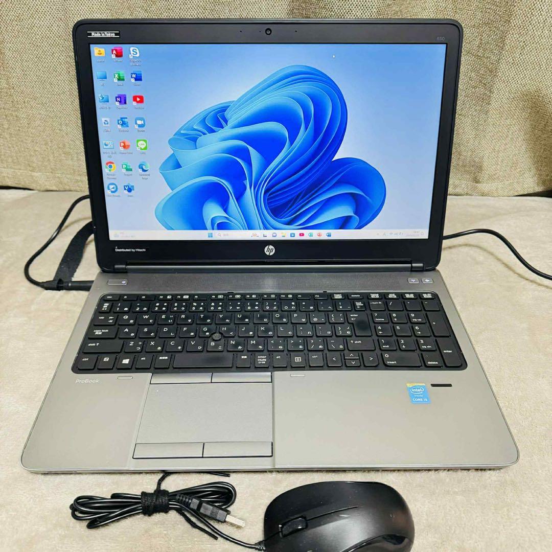S262 HPノートパソコン i5メモリ8G高速 Windows11オフィス付き
