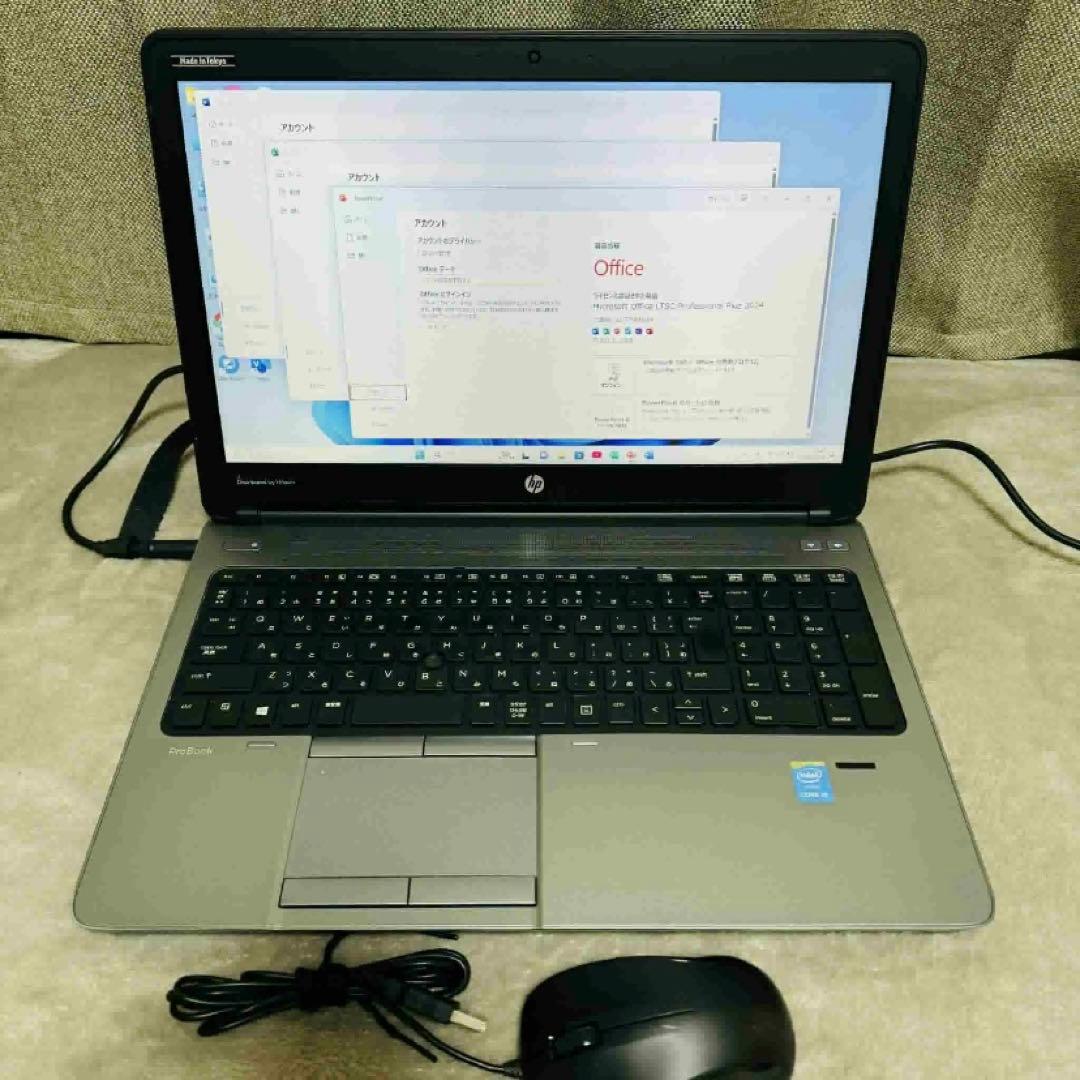 S262 HPノートパソコン i5メモリ8G高速 Windows11オフィス付き