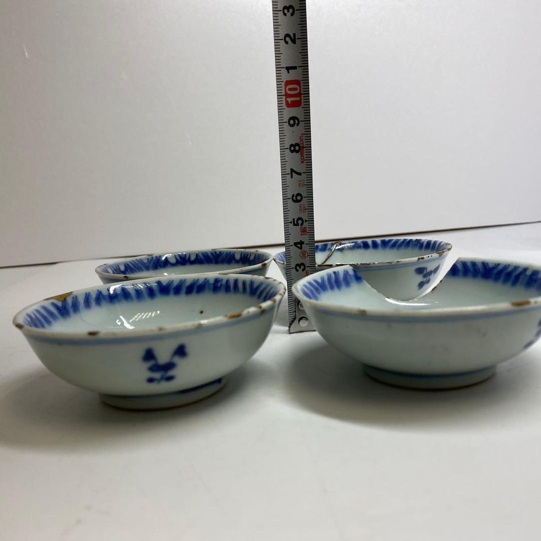 中国明時代　古染付小皿　口径8.8cm 東K7-1207② タコサ