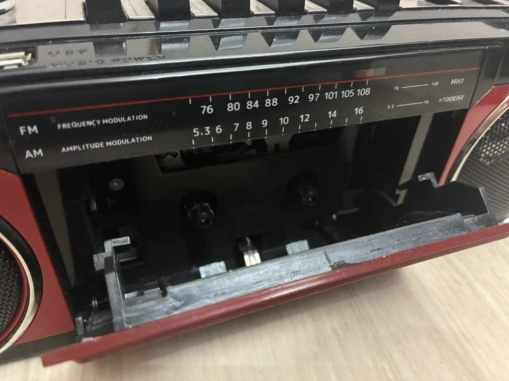 SANSUI SCR-B2 ラジカセ Bluetooth 赤