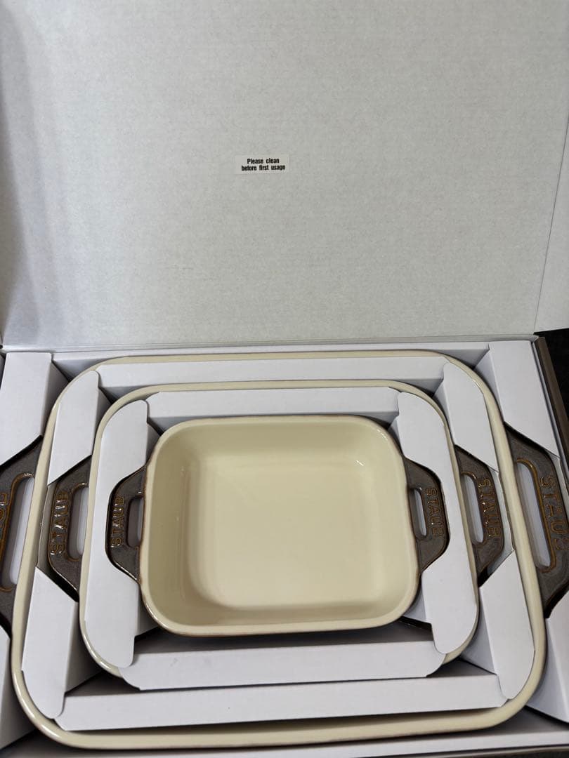 【久々出品】ストウブ グラタン皿 3点セット アンティークグレー