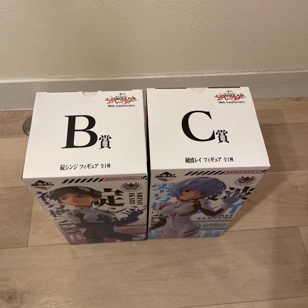 エヴァ　1番くじ　綾波レイ 碇シンジ フィギュア　未開封
