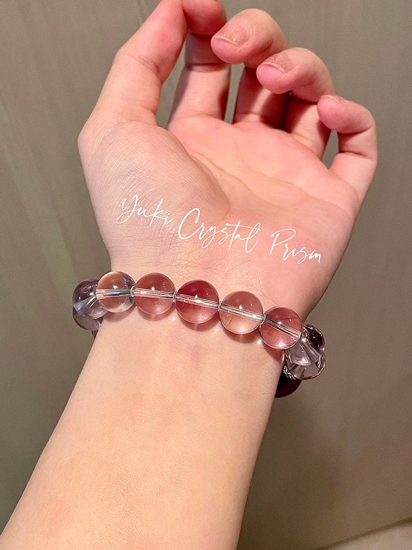 高品質ボリビア産アメジスト×紫レピドライト 天然石ブレスレット