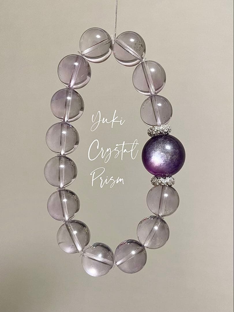 高品質ボリビア産アメジスト×紫レピドライト 天然石ブレスレット