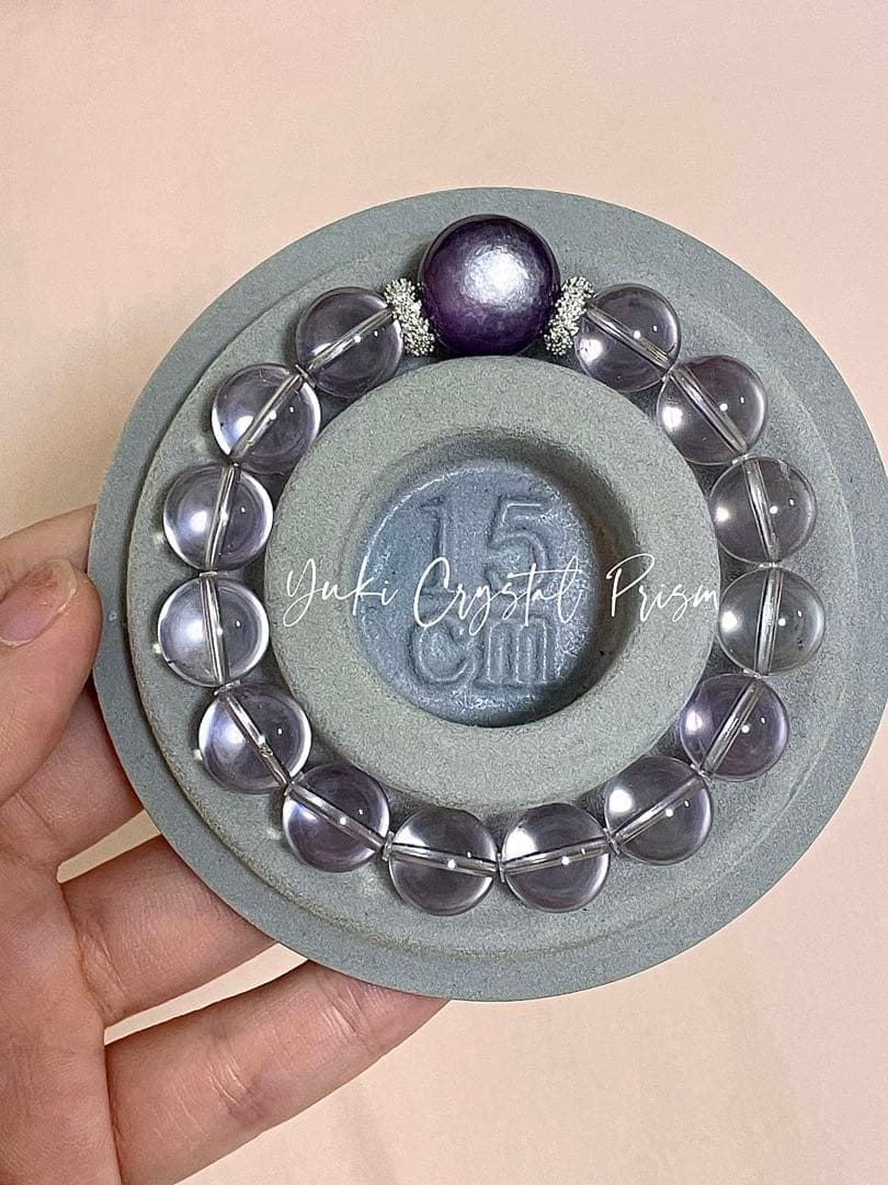 高品質ボリビア産アメジスト×紫レピドライト 天然石ブレスレット